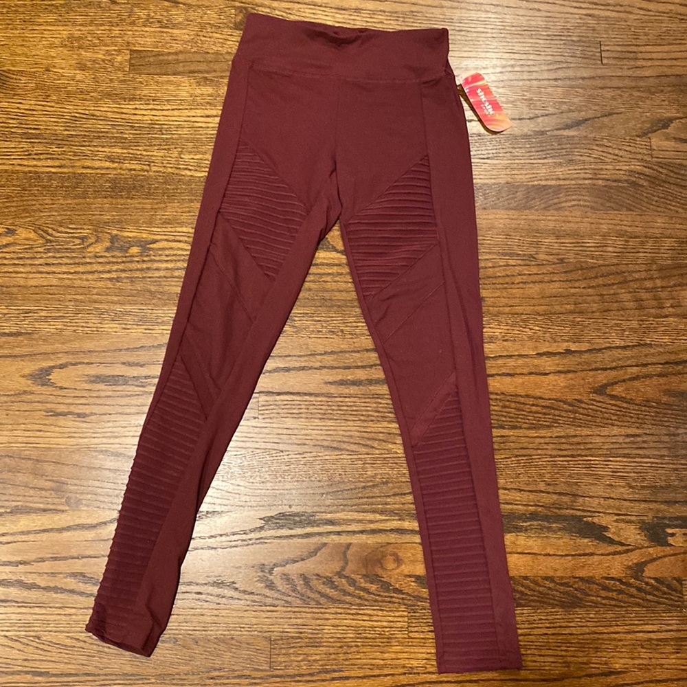 Shosho Sport Moto Legging in Wine